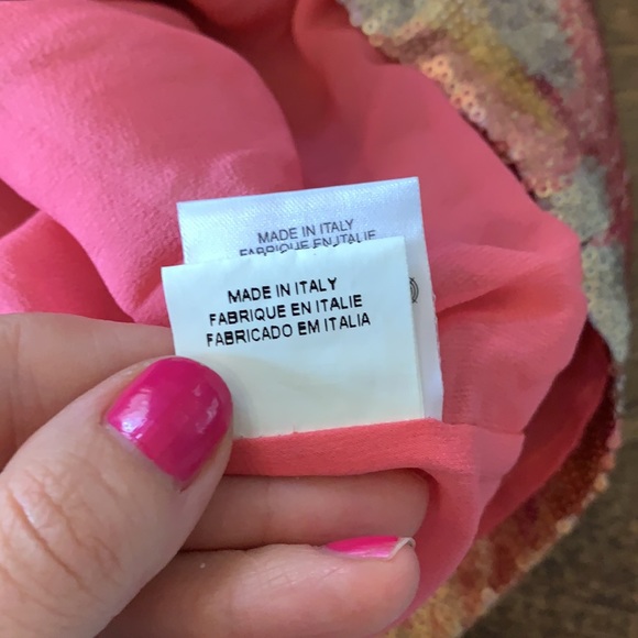 Angelo Marani 100% silk dress sequined perfect - Picture 12 of 13